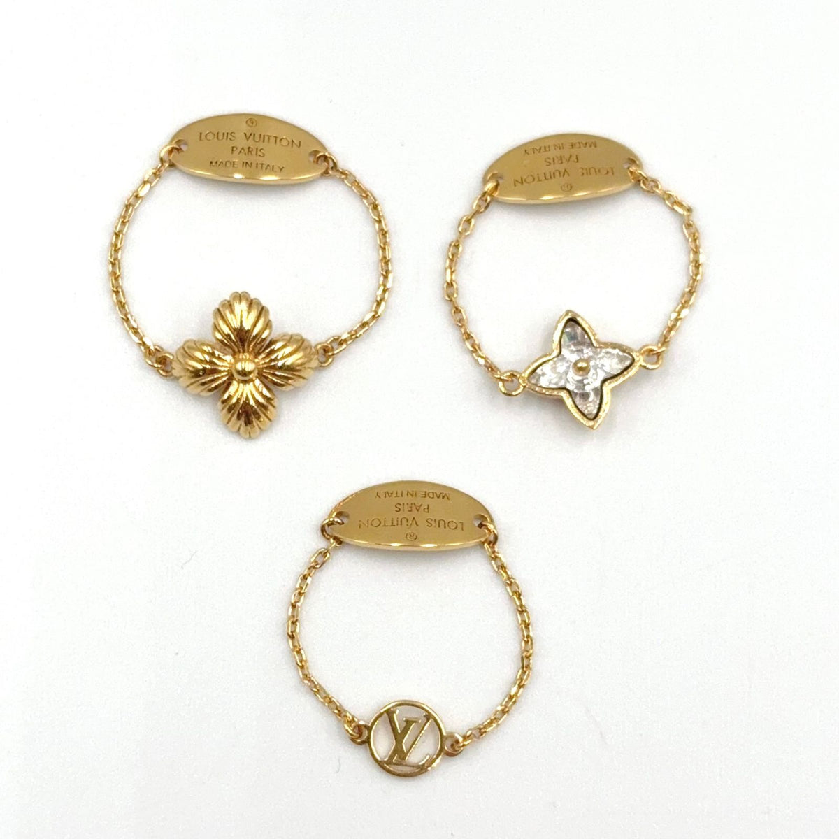 Louis Vuitton Blooming Strass Set Metal Gold Ring — view 3