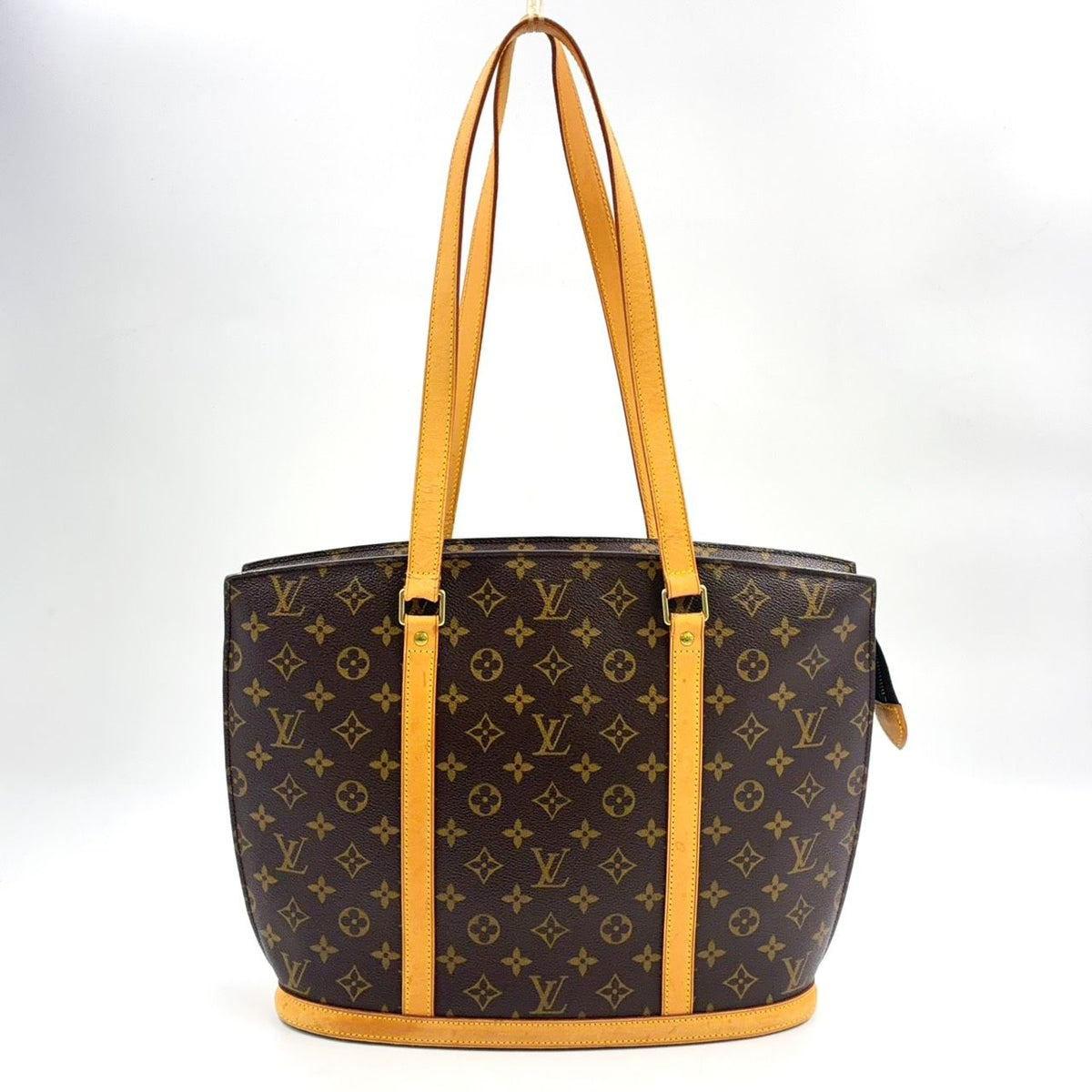 Louis Vuitton Babylon Monogram Leather Brown Light Tote Bag Gold