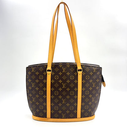 Louis Vuitton Babylon Monogram Leather Brown Light Tote Bag Gold