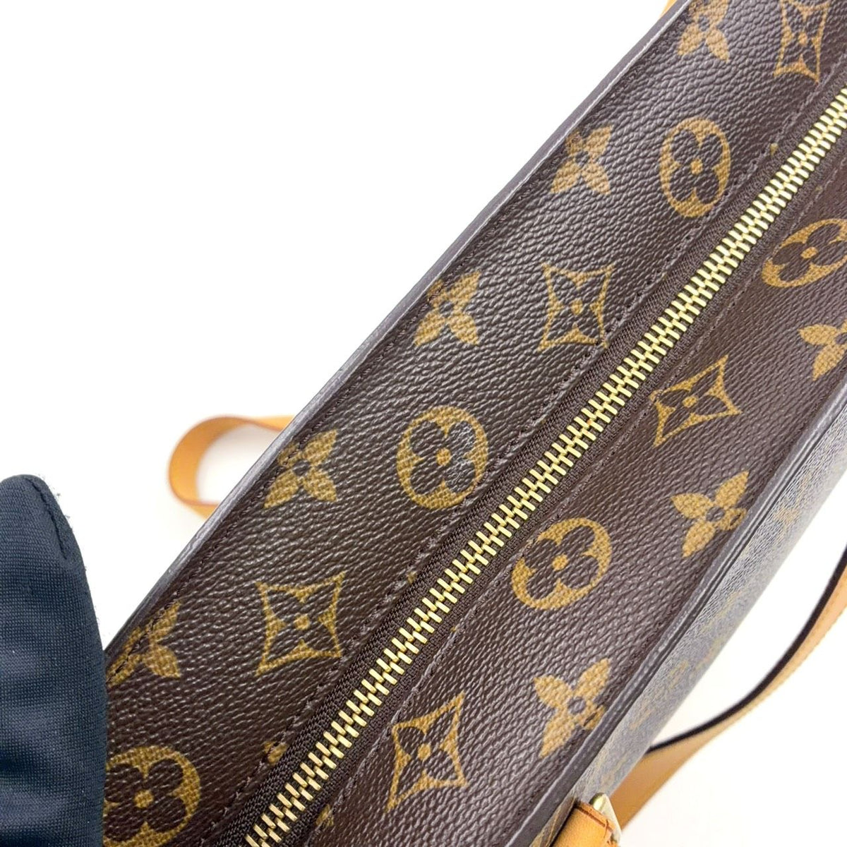 Louis Vuitton Babylon Monogram Leather Brown Light Tote Bag Gold — view 7