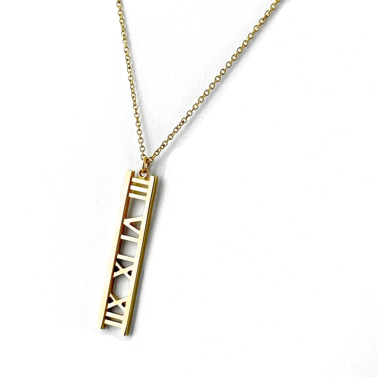 Tiffany & Co Atlas Open Bar Yellow Gold Pendant