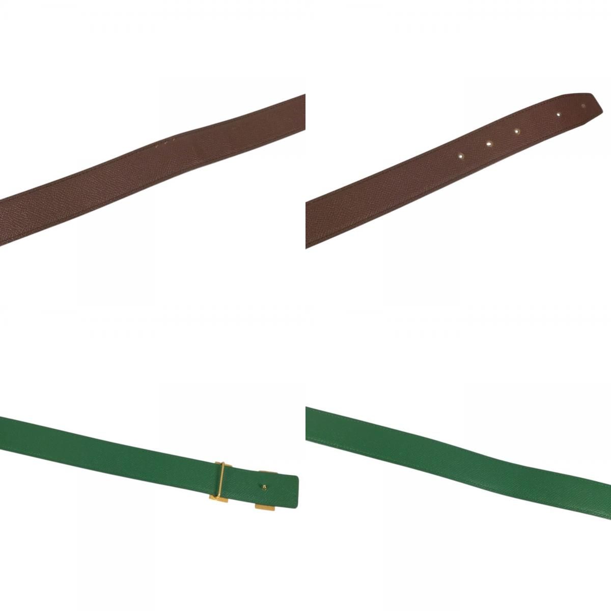 Hermes Belt H Leather Green — view 8