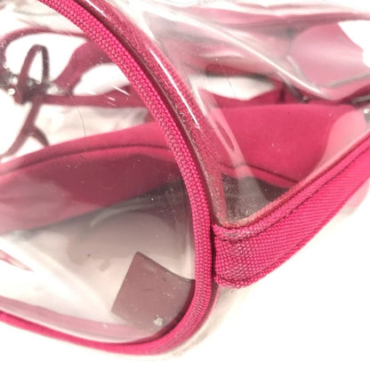 Prada Handbag Canapa Plex Logo Vinyl Leather Pink — view 6