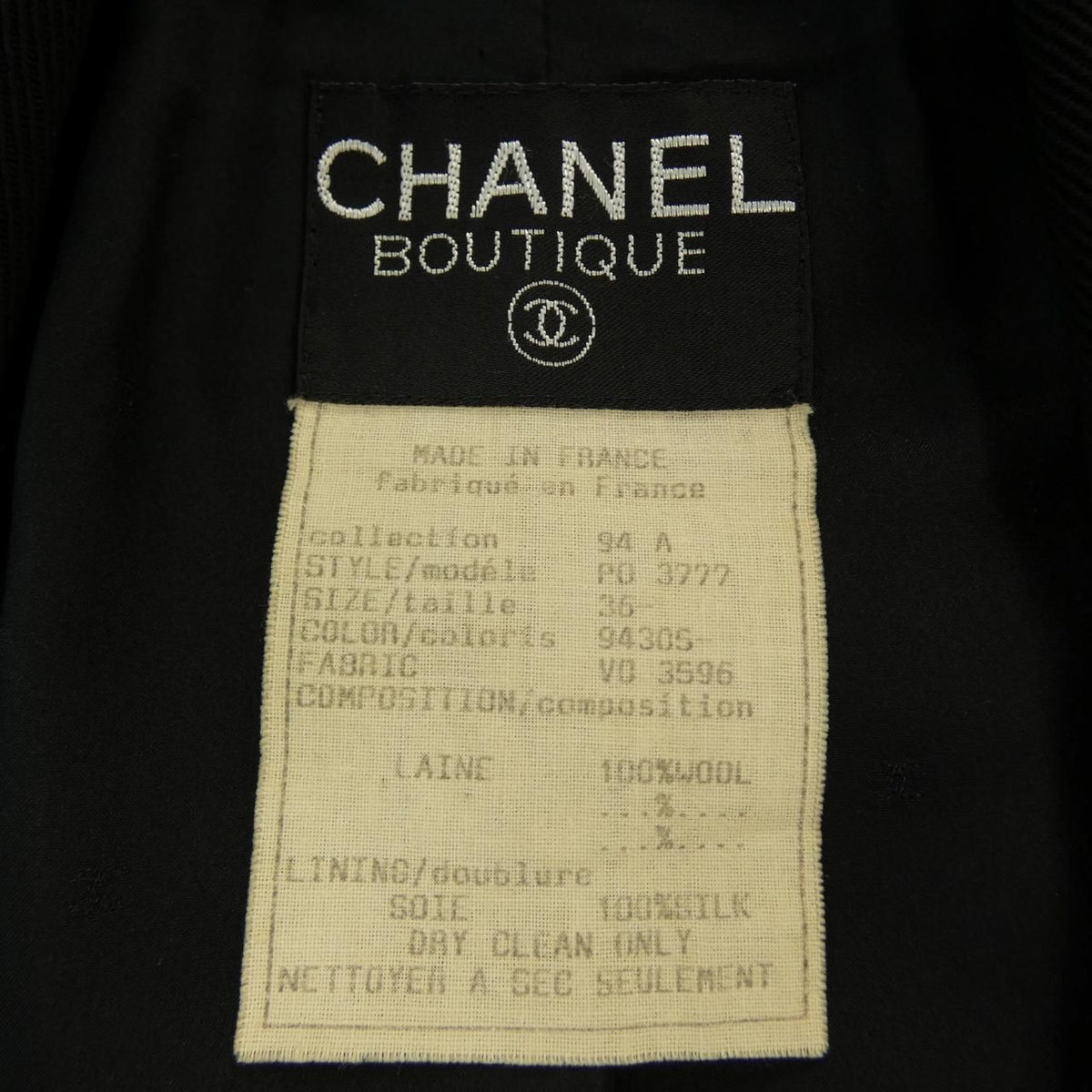 Chanel Vintage 94A Coat — view 3