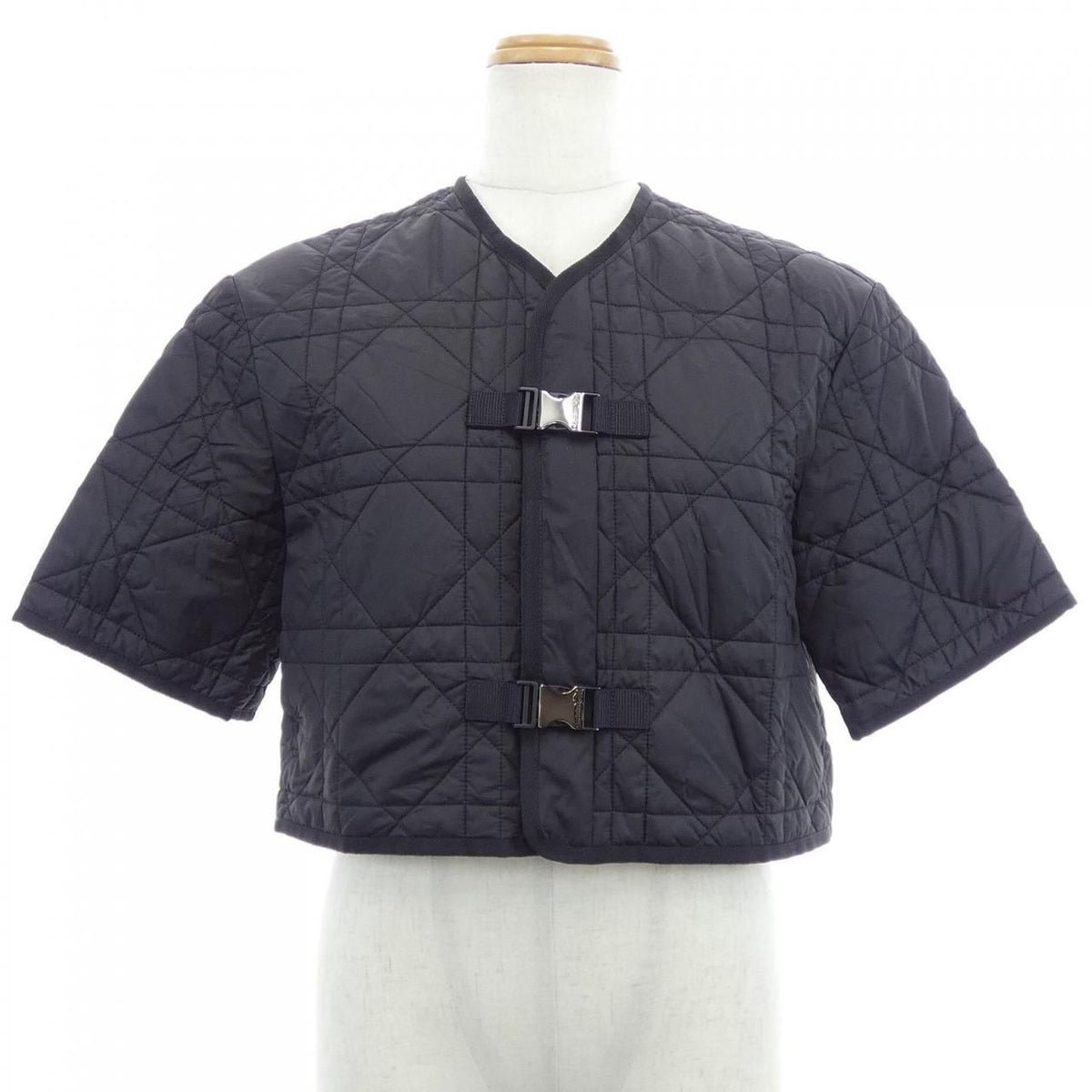 Dior Macro Cannage Quilted Collarless Jacket
