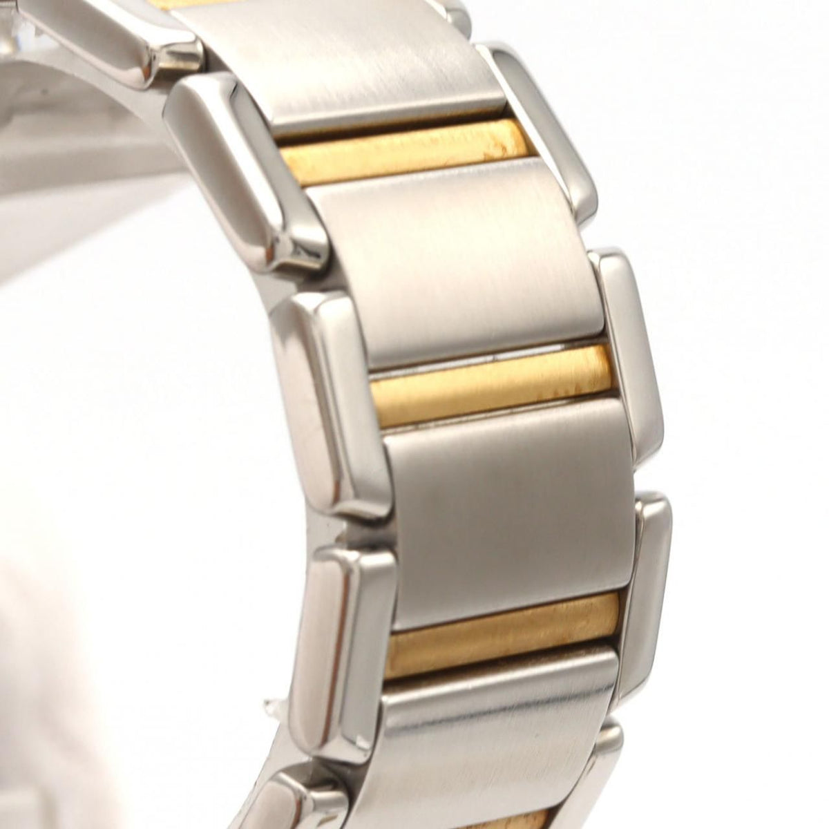 Cartier Tank Francaise MM Stainless Steel Yellow Gold Quartz Watch — view 4