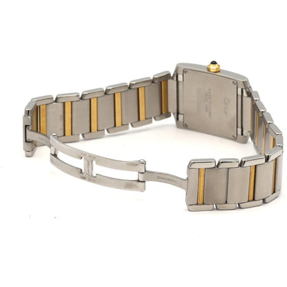 Cartier Tank Francaise MM Stainless Steel Yellow Gold Quartz Watch — view 6