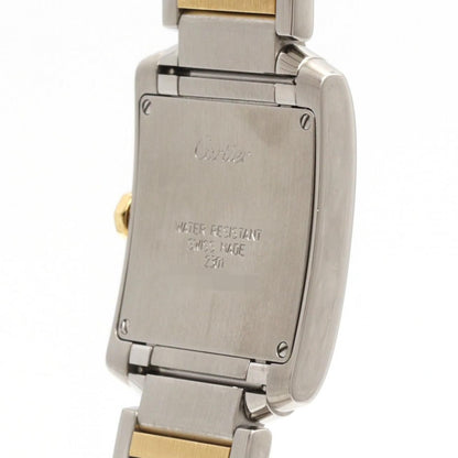 Cartier Tank Francaise MM Stainless Steel Yellow Gold Quartz Watch — view 5