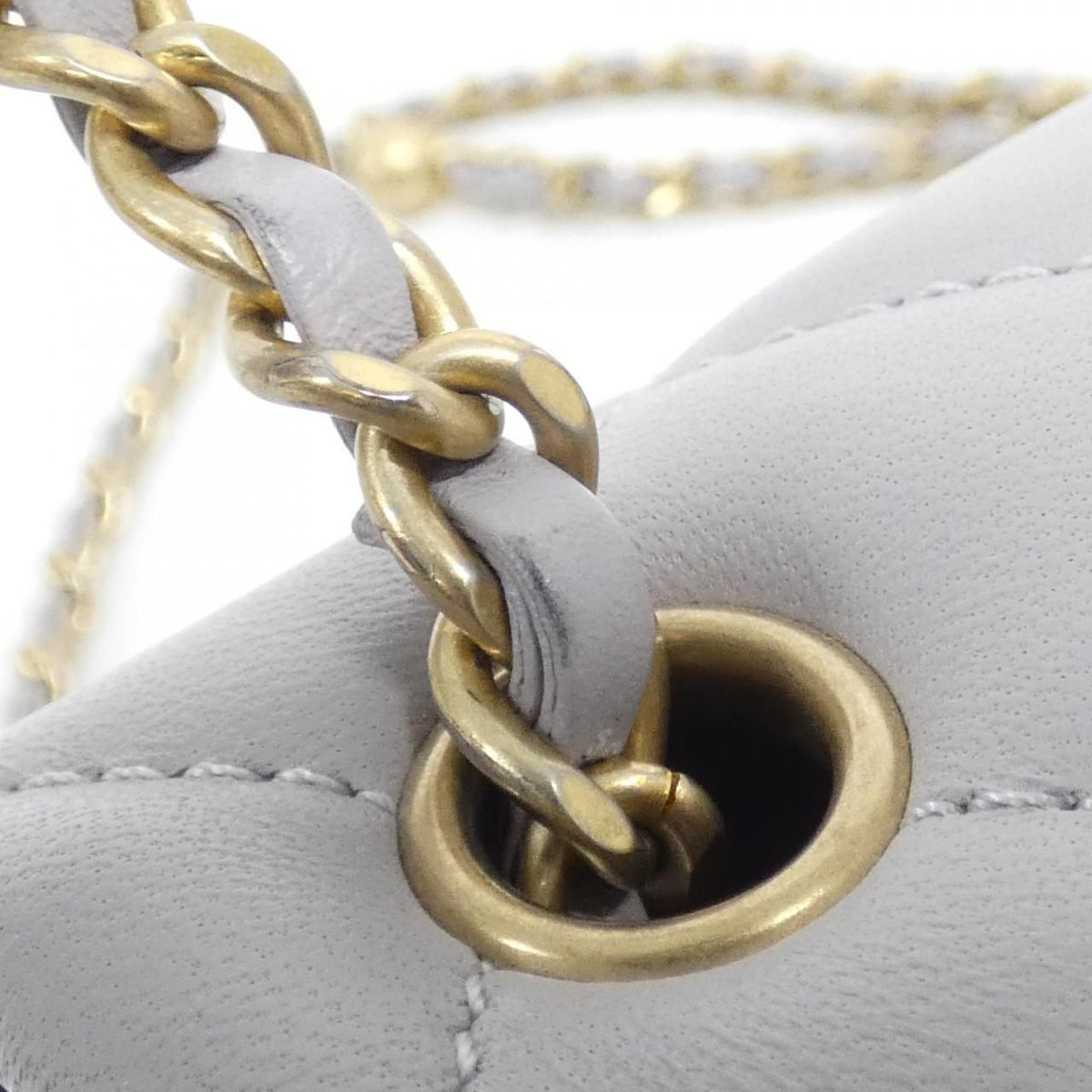 Chanel Shoulder Bag Gray — view 6