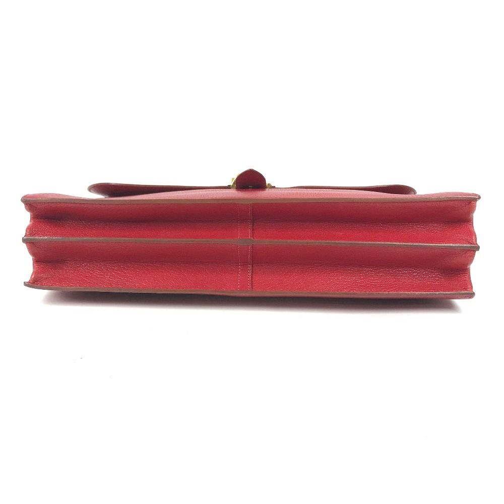 Hermes Business Bag Sac a Depeches 38 Leather Red — view 5