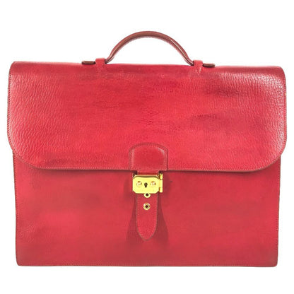 Hermes Business Bag Sac a Depeches 38 Leather Red