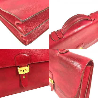 Hermes Business Bag Sac a Depeches 38 Leather Red — view 7