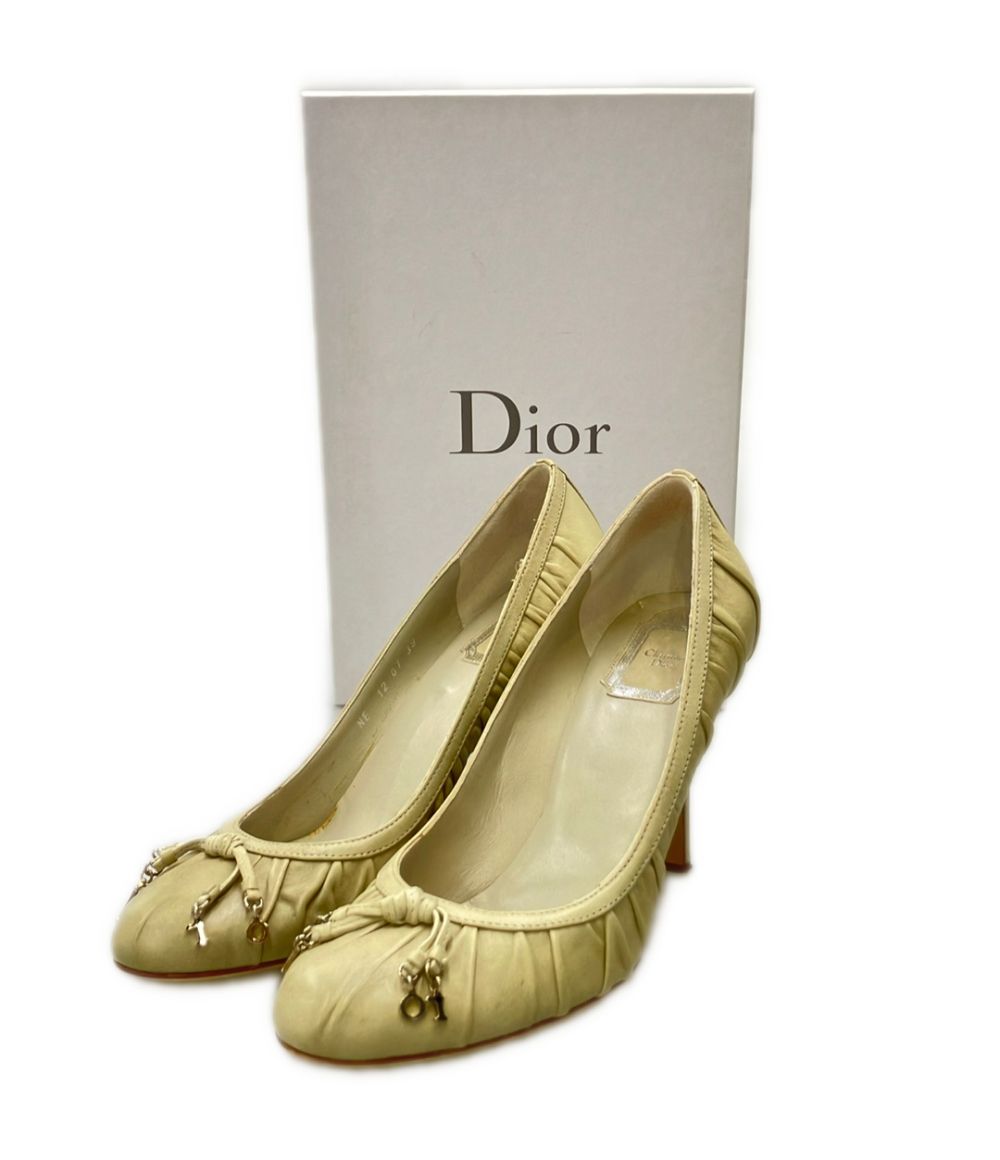 Dior Logo Charm Gathered High Heels