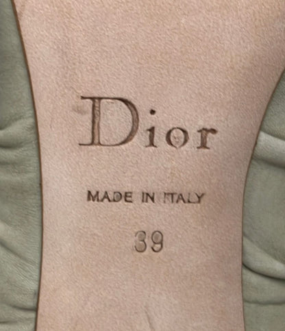 Dior Logo Charm Gathered High Heels — view 5