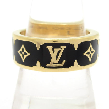 Louis Vuitton Ring L Nanogram Enamel Gold Black
