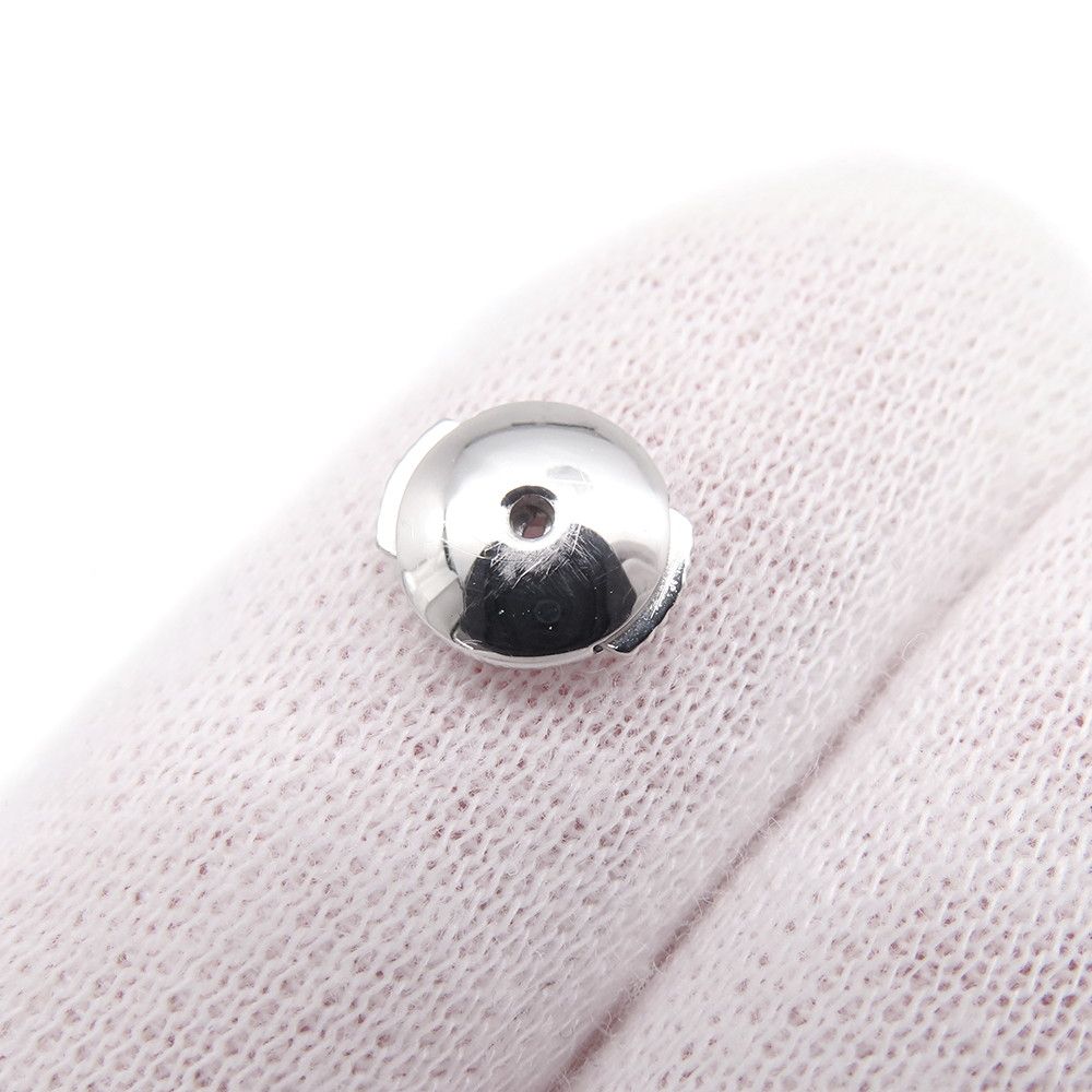 Louis Vuitton Earrings LV Diamond Double Round Center Stone Total 18k White Gold — view 7