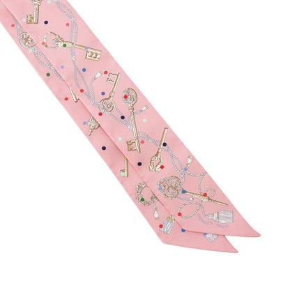 Hermes Scarf Twilly les Cles a Pois Silk Twill — view 4