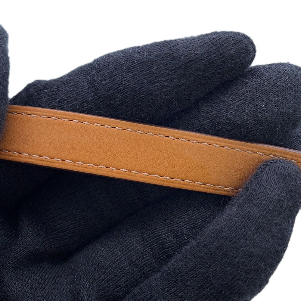 Hermes Bracelet Kelly Double Tour Dore Silver Chevre Chamkila T3 — view 6