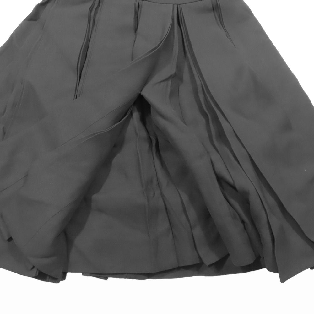 Dior Dress Pleats Short Length French Sleeve V-neck Black 36 — view 4
