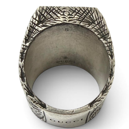 Gucci Arabesque Alphabet Letter Ring Silver — view 3