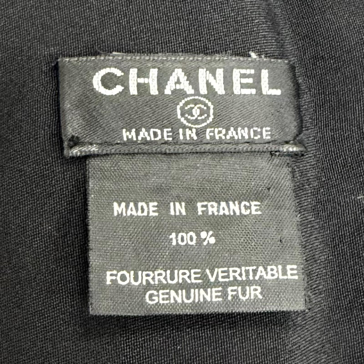 Chanel Rabbit Fur Lining Silk 100% Shawl Tippet Collar Fur Dark Brown Scarf — view 8