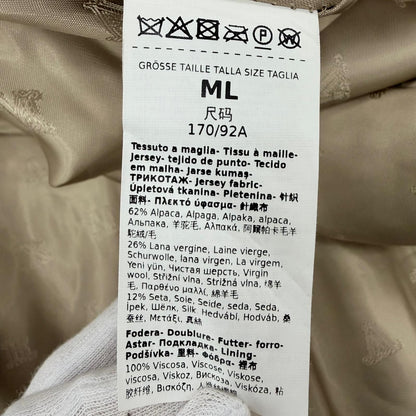Max Mara Teddy Bear Alpaca Silk Blend Cape Poncho Coat Beige — view 8