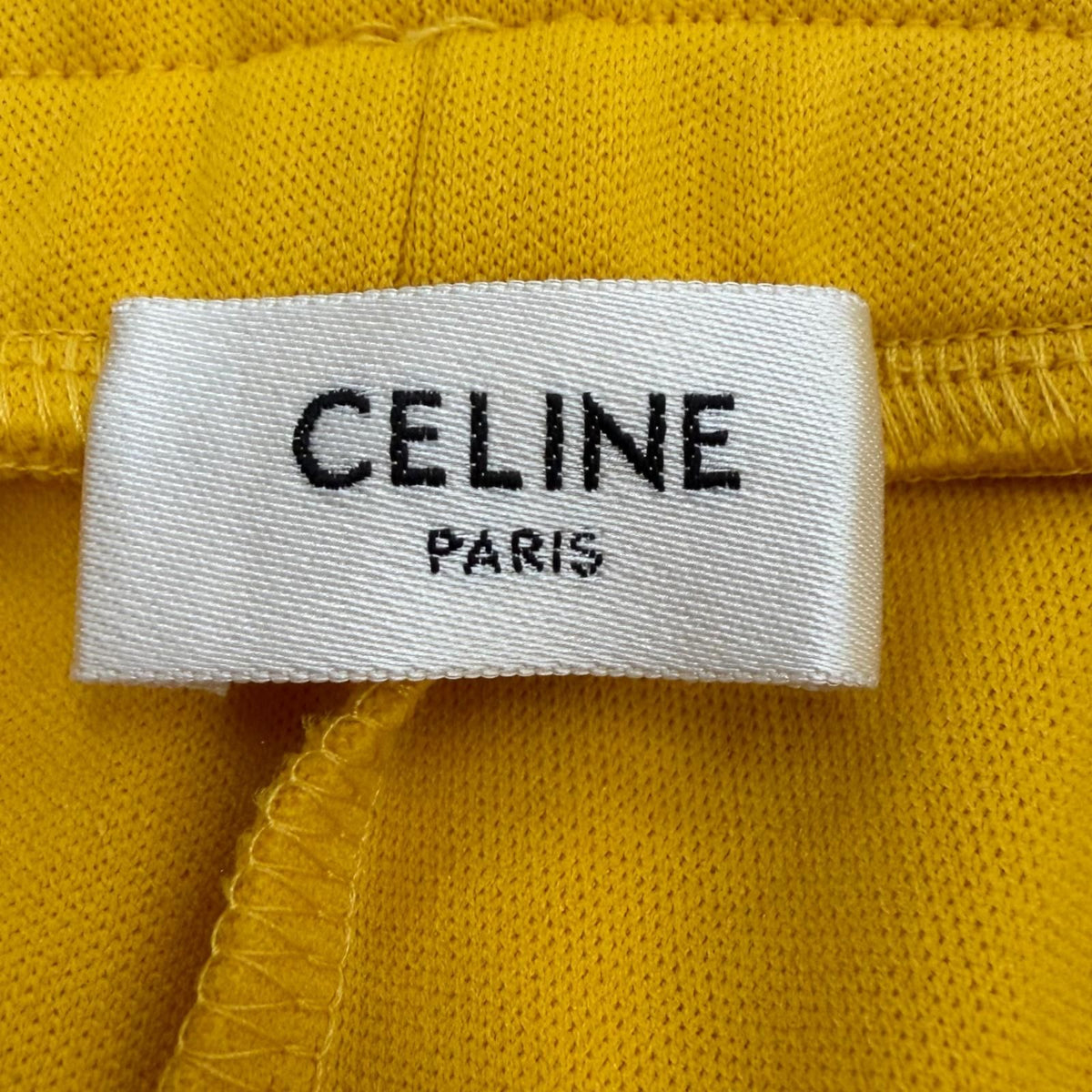 Celine Jersey Double Face Jogging Pants Logo Track Yellow — view 7