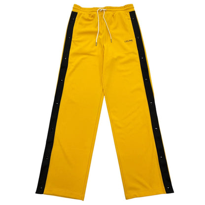 Celine Jersey Double Face Jogging Pants Logo Track Yellow