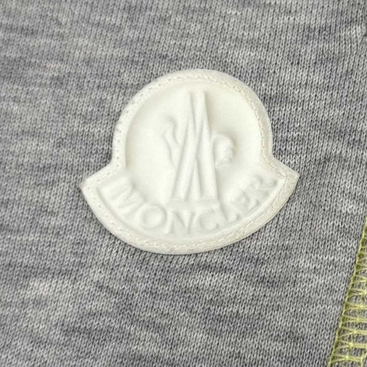 Moncler Cotton 100% Leather Logo Patch Sweatpants Gray Pants XS — view 6