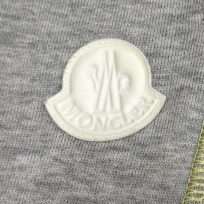 Moncler Cotton 100% Leather Logo Patch Sweatpants Gray Pants XS — view 6