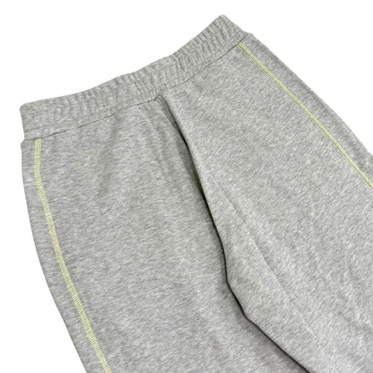 Moncler Cotton 100% Leather Logo Patch Sweatpants Gray Pants XS — view 4