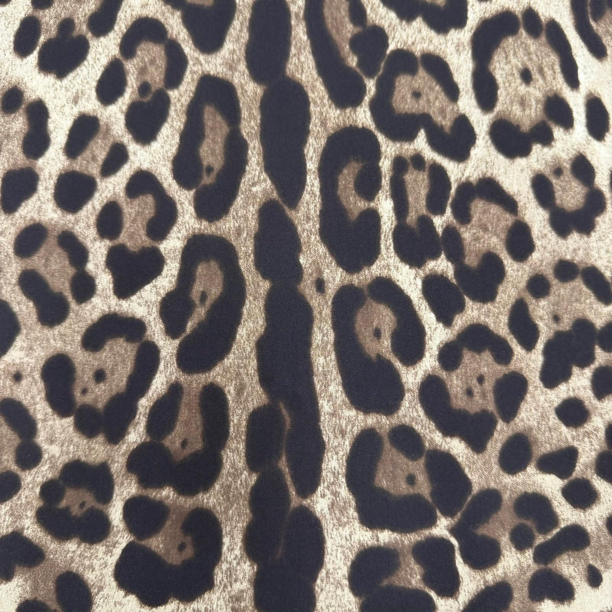 Dolce & Gabbana Silk Leopard Print Long Skirt Beige Brown 38 — view 6