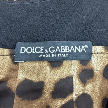Dolce & Gabbana Silk Leopard Print Long Skirt Beige Brown 38 — view 7