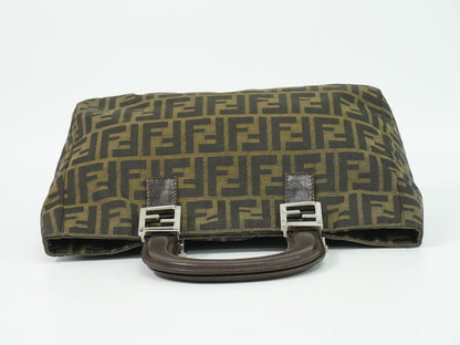 Fendi Zucca Tote Bag Canvas Brown — view 5