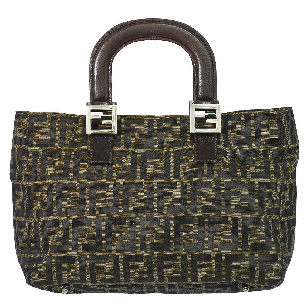 Fendi Zucca Tote Bag Canvas Brown