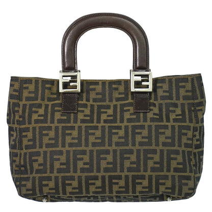 Fendi Zucca Tote Bag Canvas Brown