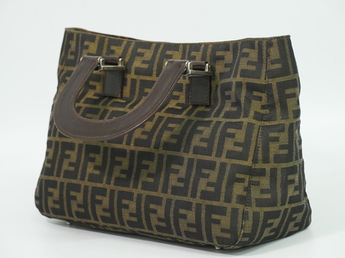 Fendi Zucca Tote Bag Canvas Brown — view 2
