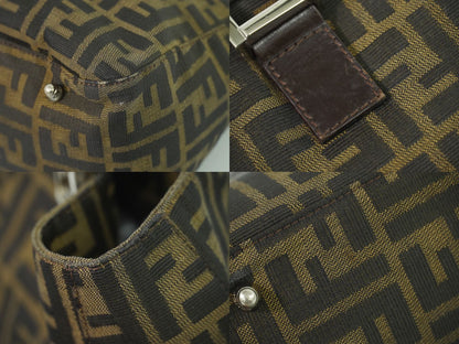 Fendi Zucca Tote Bag Canvas Brown — view 7