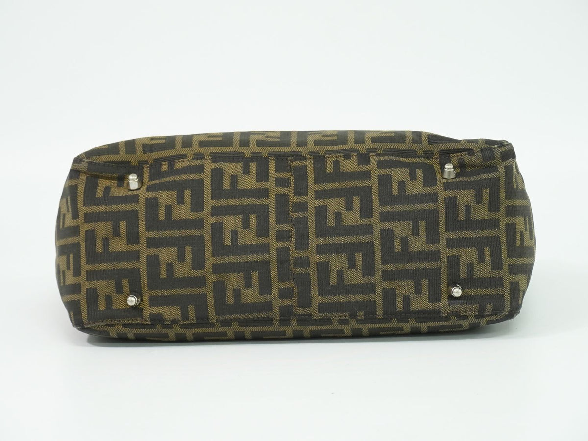 Fendi Zucca Tote Bag Canvas Brown — view 3