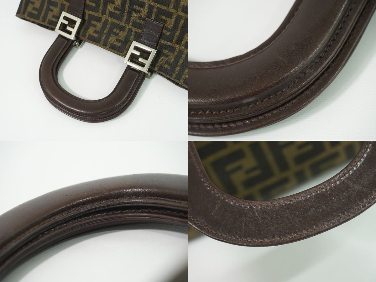 Fendi Zucca Tote Bag Canvas Brown — view 6