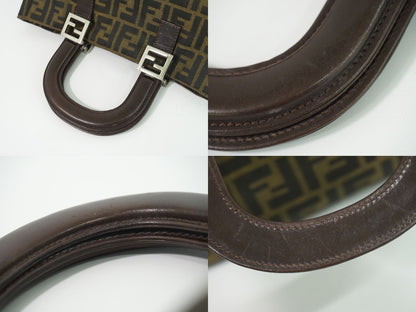 Fendi Zucca Tote Bag Canvas Brown — view 6