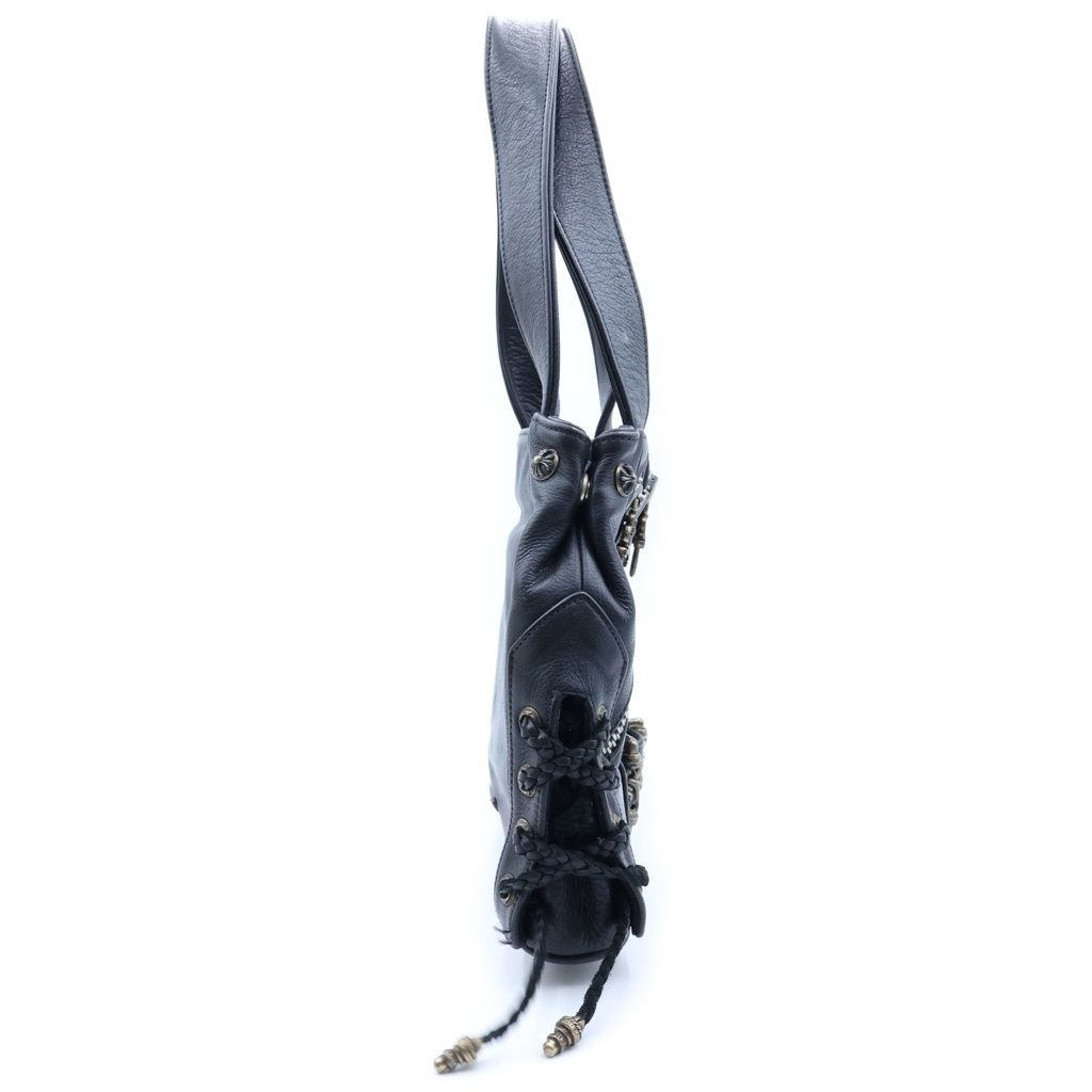 Chrome Hearts JJ Dean Small Leather Rider's Jacket Handbag Black Silver — view 3