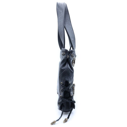Chrome Hearts JJ Dean Small Leather Rider's Jacket Handbag Black Silver — view 3