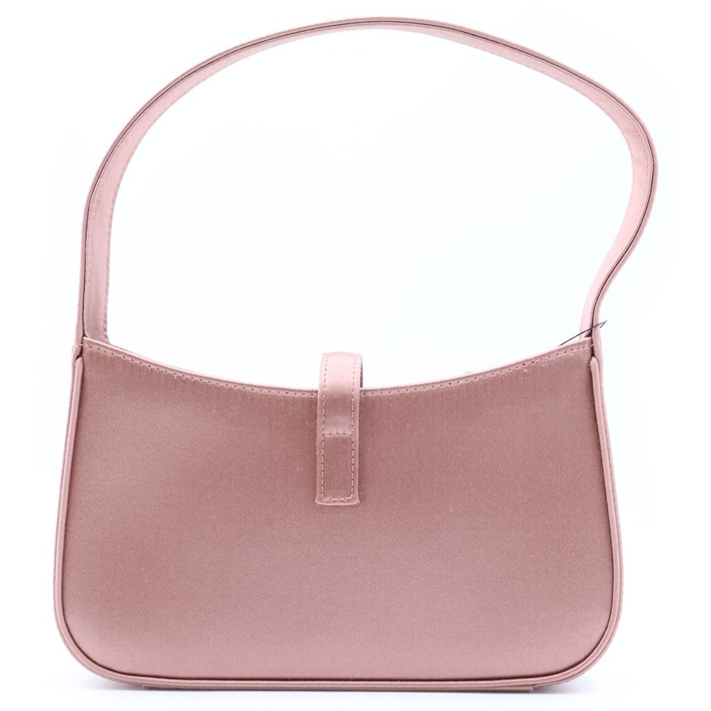 Saint Laurent Paris Mini Hobo Handbag Cassandra Satin Pink — view 2