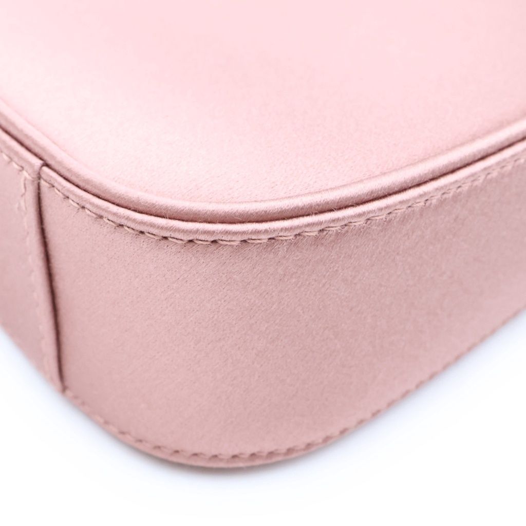Saint Laurent Paris Mini Hobo Handbag Cassandra Satin Pink — view 5