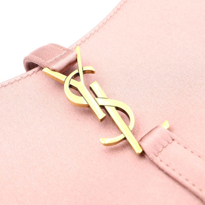 Saint Laurent Paris Mini Hobo Handbag Cassandra Satin Pink — view 6