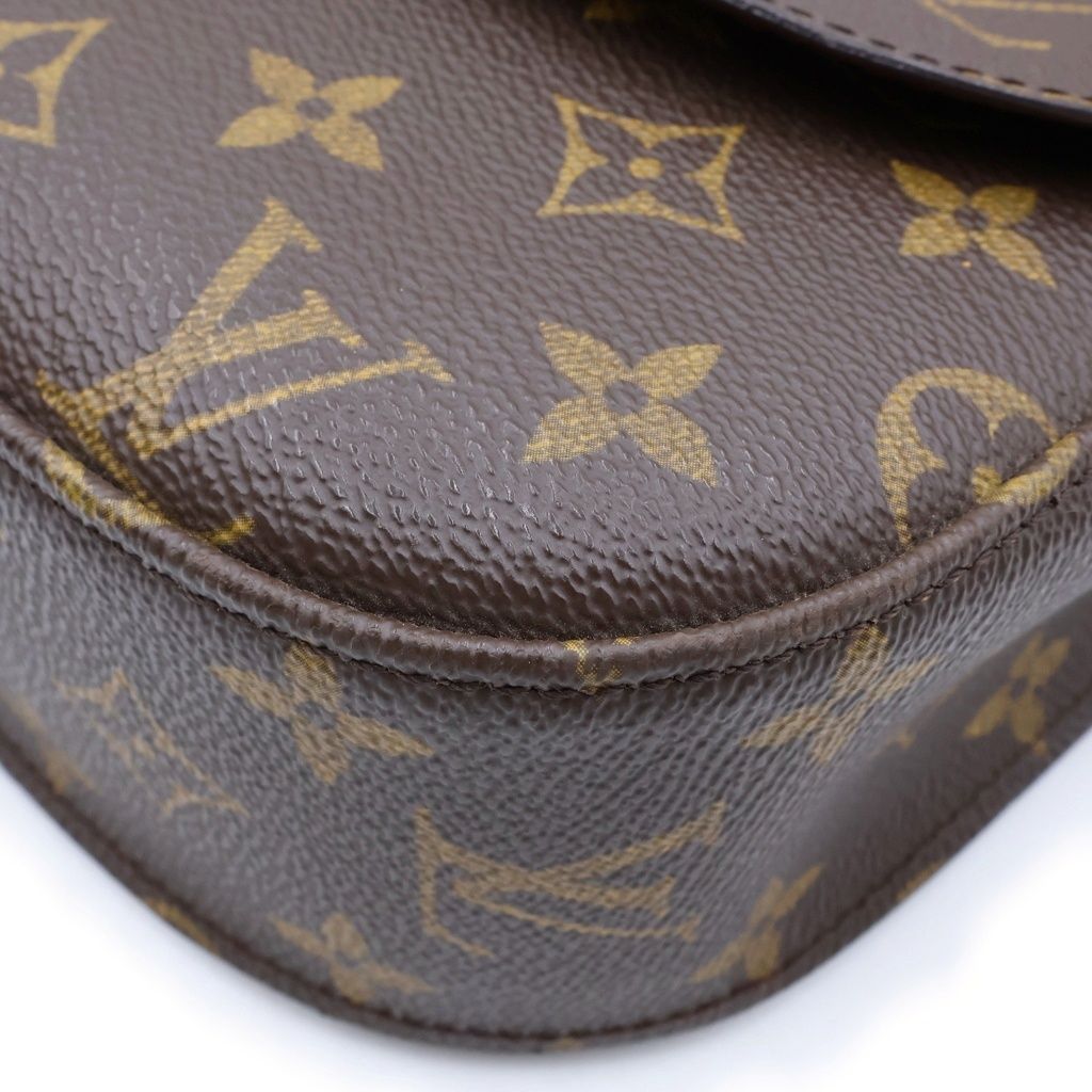 Louis Vuitton Saint-cloud GM Shoulder Bag Monogram Leather Brown — view 5