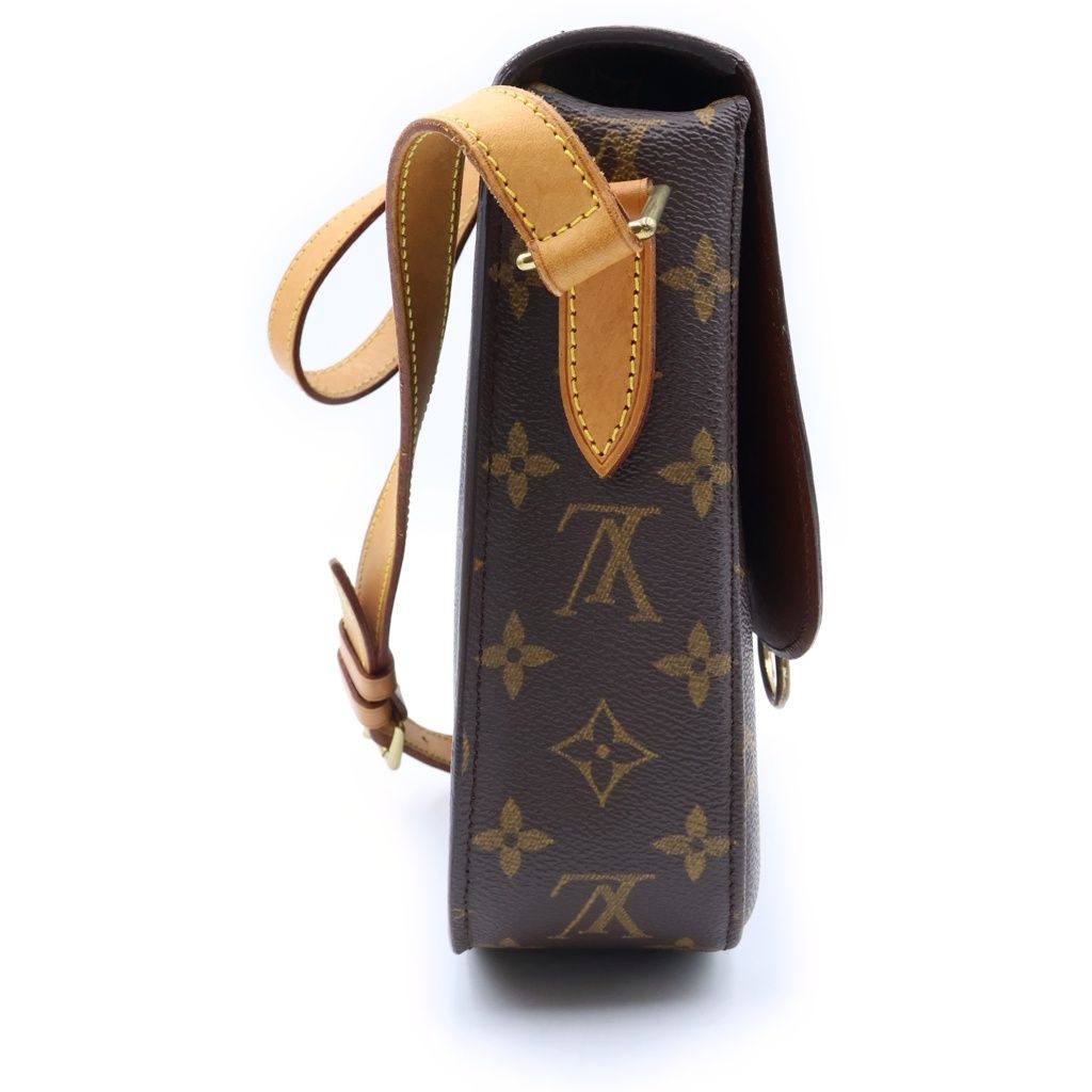 Louis Vuitton Saint-cloud GM Shoulder Bag Monogram Leather Brown — view 3