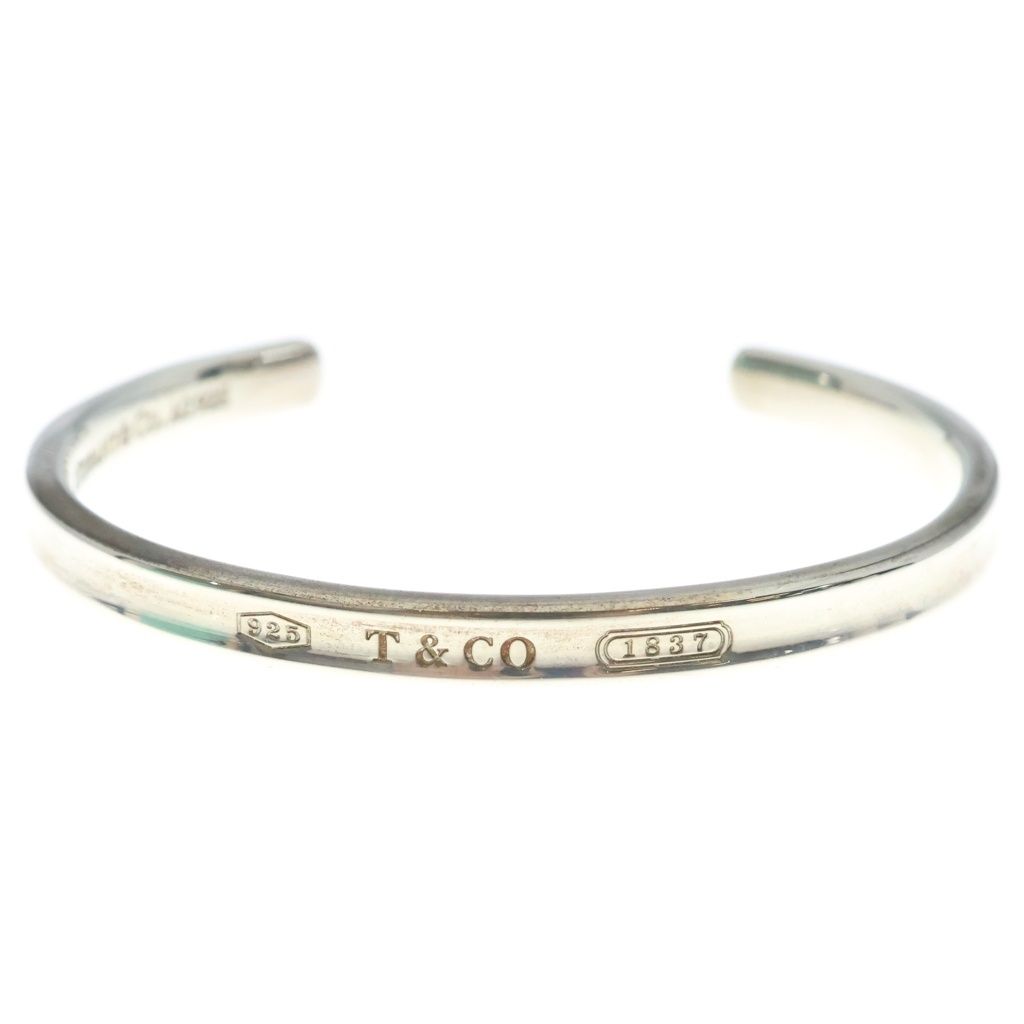 Tiffany & Co 1837 Narrow Cuff Bangle Silver Bracelet