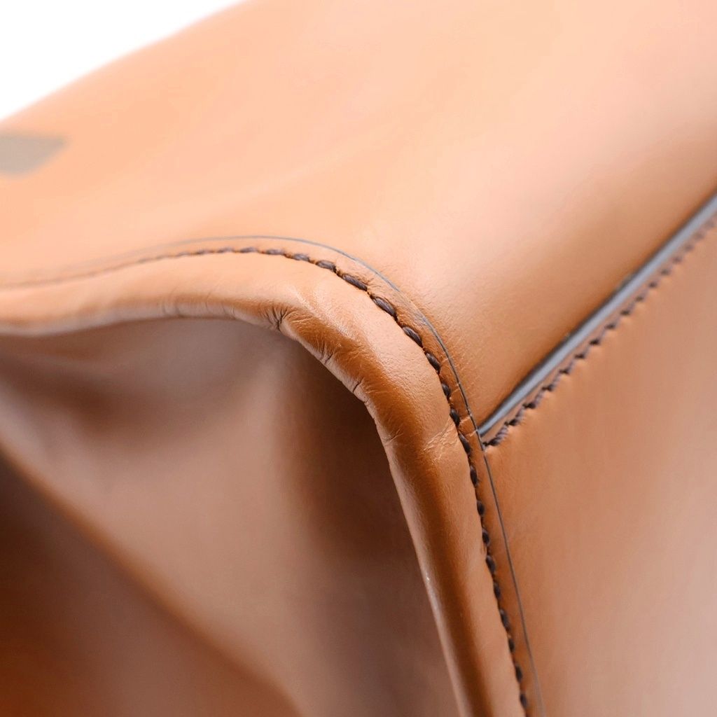 Fendi Sunshine Medium Tote Bag Brown Leather Gold — view 5